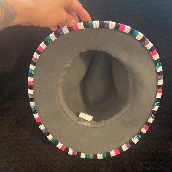 Beaded Fedora with beaded earring set - Picture 3 of 5